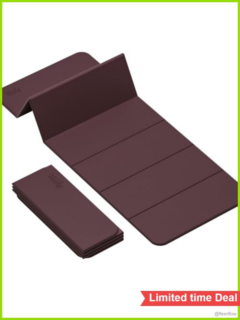 Foldable TPE Yoga Mat 1/2 Inch Thick Non Slip Pilates Home Gym